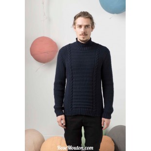 Modèle pullover homme 21 catalogue FAM 247 Lang Yarns
