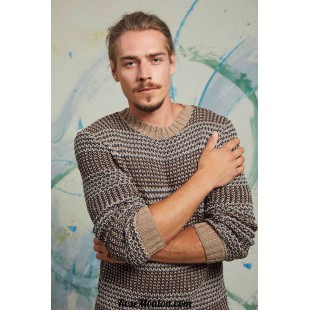 Modèle pullover homme 1 catalogue FAM 252 Lang Yarns