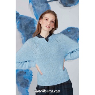Modèle pullover top down 32 catalogue FAM 269 Lang Yarns