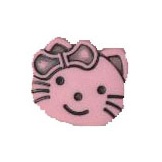 Bouton tête de chat (façon Hello Kitty)