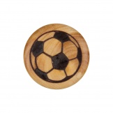 Bouton ballon de foot en bois