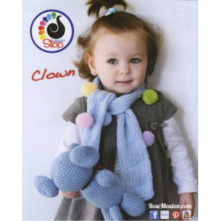 Modèle d'écharpe enfant en laine Clown Lanas Stop