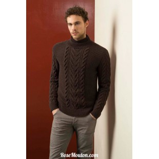 Modèle pullover homme 52 catalogue 238 Lang Yarns